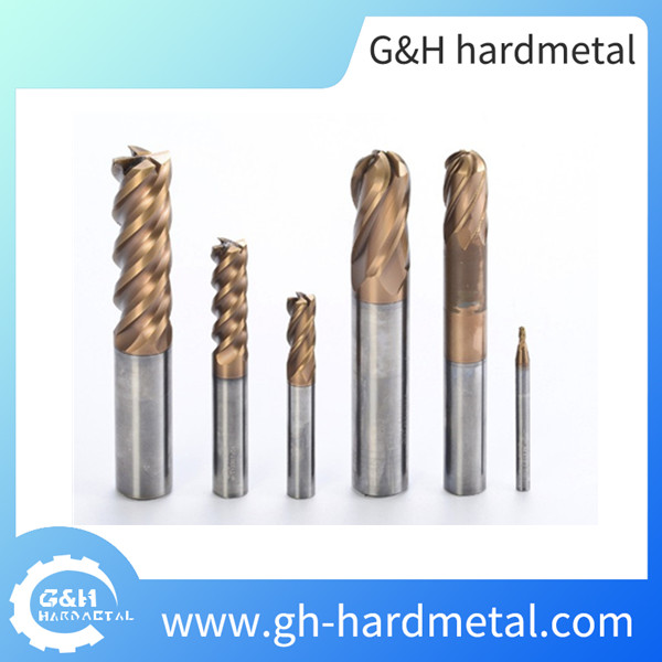 High Performance Flute Tungsten Carbide Ball Nose End Mill For Steel